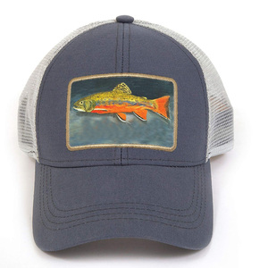Gorra de béisbol con malla de pesca con mosca, 6 paneles - Product Image 1
