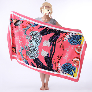 Microfibra Playa Grande toalla hoja Camping viaje Sauna <span class=keywords><strong>vacaciones</strong></span> 75*150 cm promocional Toalla de playa impresa - Product Image 1