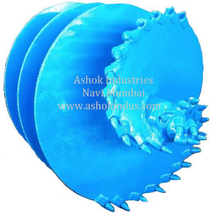 Ashok Industries Blue Earth <b>Auger</b> Cutting Head with Teeth for <b>Drilling</b> Equipment - Product Image 2