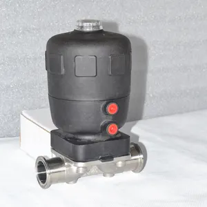 Válvula de diafragma pneumática sanitária com atuador de poliamida pa