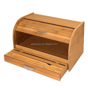 Boîte à <span class=keywords><strong>pain</strong></span> en bambou <span class=keywords><strong>avec</strong></span> <span class=keywords><strong>planche</strong></span> à découper et <span class=keywords><strong>tiroir</strong></span> - Product Image 2