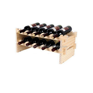 Estante de Vino de Madera de Pino Hecho a Mano y Personalizado para 24 Botellas, Estante de Exhibición de Vino para Decoración del Hogar, Estante de Almacenamiento de Vino - Product Image 2