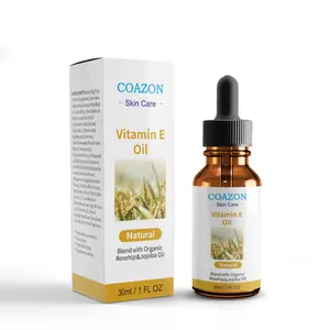 100% Tự Nhiên Hữu Cơ Vitamin E Dầu Với Số Lượng Lớn Cho Da Và Chăm Sóc Tóc Làm Giảm Nếp Nhăn Lightens Dark Spots 30Ml Bán Buôn OEM/ODM