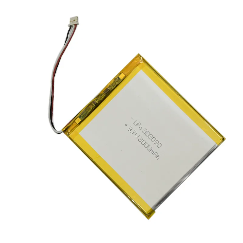 3mm thickness lipo 3.7v 308090 3000mah lithium polymer batteries