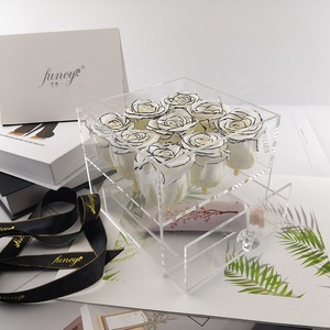 Wholesaler Eternal <strong>Rose</strong> Valentines Gifts Forever <strong>Rose</strong> Preserved Flower Acrylic <strong>Infinity</strong> <strong>Rose</strong> Box - Product Image 3