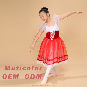 Fille rouge longue <span class=keywords><strong>ballet</strong></span> tutu, enfants scène performance danse jupe enfants tutu de <span class=keywords><strong>ballet</strong></span> giselle dancewear - Product Image 1