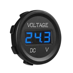 Voltímetro Digital para motocicleta, medidor de voltaje de 12-24V con pantalla LED