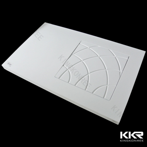 Base de douche en résine acrylique à surface solide/sac en plastique rectangle moderne en pierre + mousse + carton KKR plus de 5 ans - Product Image 5
