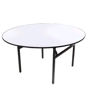 Mesas Redondas Tafel Houten Pliante Huismeubilair Metalen Ijzeren Opvouwbare Eettafel Moderne Eigentijdse Picknick Klaptafel