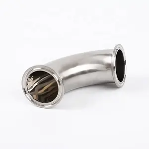 Stainless Steel Quick Clamped Pipe Fittings Elbow 45 Degree 90 Degree Bend