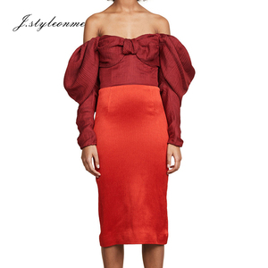 Personnalisé dames dos nu arc sans bretelles de douille de souffle rouge <span class=keywords><strong>mi</strong></span>-longueur <span class=keywords><strong>robe</strong></span> droite - Product Image 6