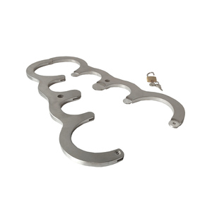Jouet alternatif amusant BDSM en acier inoxydable, entraves pour les mains et les pieds, fétichisme, menottes pour esclaves, menottes pour les pieds, jouets sexuels - Product Image 2