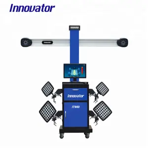 3D wheel alignment and balancing machine for compact