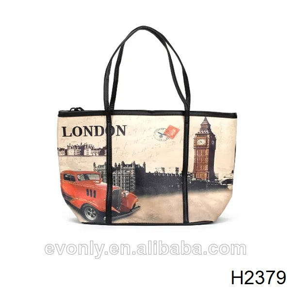 Londres h2379 impresión tema de las señoras bolso de mano dimensiones.