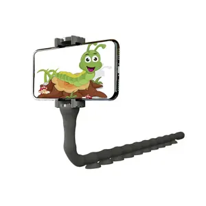 Cute Caterpillar Lazy Bracket Mobile Phone Bracket Worm Live Bracket Suction Cup Support Wall Desktop Pillar Holder