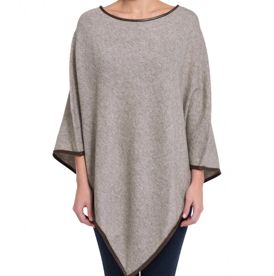 Woman cashmere knitted poncho warm soft travel knitted wrap lady