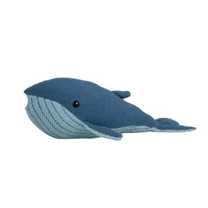 Stuffed Plush Toy Custom Blue Whale Plush Stuffed Toy Plush Sea Animal For Baby