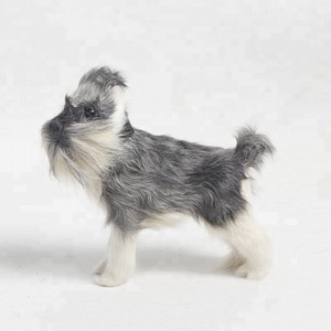 Figura <span class=keywords><strong>de</strong></span> Perro <span class=keywords><strong>Schnauzer</strong></span> en <span class=keywords><strong>Miniatura</strong></span>, Realista, <span class=keywords><strong>de</strong></span> Piel Sintética, Gran Regalo para Amantes <span class=keywords><strong>de</strong></span> los Perros - Product Image 3