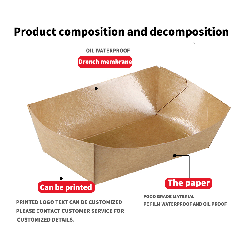 custom printed foldable takeaway paper food grade chicken and french fries chips paper box