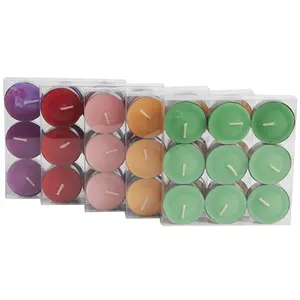 10g kokusuz dekoratif mumlar 100/Pkg beyaz tealight mumlar