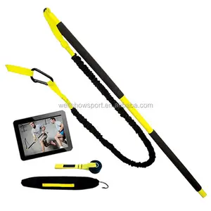 Wellshow Sport Home Gym Flexible Exercise Bar Functional Rip Trainer Resistance Band Trainer