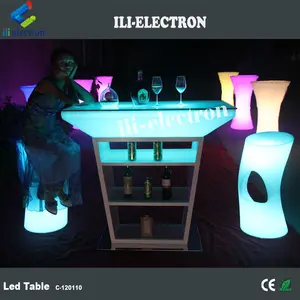 イベント & パーティーラウンジ家具プラスチック製光るバーテーブル