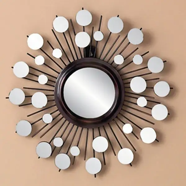 Beautiful Shape Acrylic Mirror Cube Display Wall Mirror Frameless Wavy Mirror