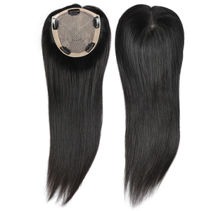 Parrucchino Vergine 14x15cm per Donne con <span class=keywords><strong>Capelli</strong></span> Sottili, Base in Seta Brasiliana con <span class=keywords><strong>Capelli</strong></span> Umani - Product Image 1