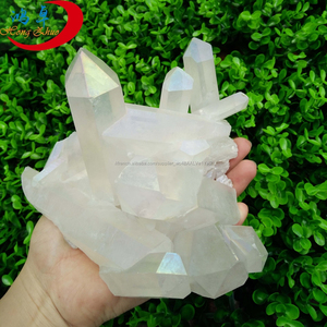 Aura Quartz Gros Guérison Traités À La Chaleur Titane Aura Quartz Cluster, Métaphysique Et Cristal - Product Image 5