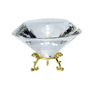 홈 풍수 대형 크리스탈 다이아몬드 금속 스탠드