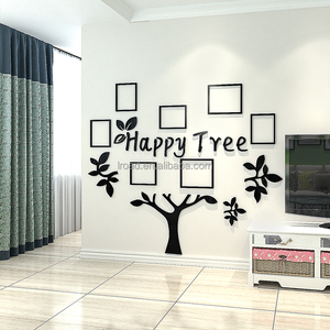2020 Best-seller en gros miroir famille cadre photo <span class=keywords><strong>arbre</strong></span> décoration de la maison autocollants stickers muraux - Product Image 3