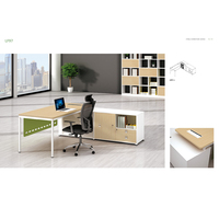 Bureau de bureau en bois de forme l, bureau d'ordinateur moderne