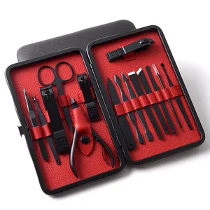 15 Stuks Manicure Set Professionele Roestvrijstalen Nagelknipper Set Met Case Manicure Kit Voor Reis Schoonheidsverzorging