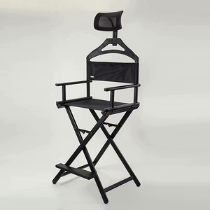 للطي المحمولة المهنية مخصص طويل القامة الألومنيوم الإدارة مستحضرات التجميل ماكياج صالون ستوديو كرسي مع مسند الرأس - Product Image 4