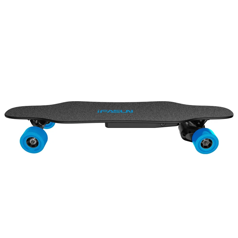 2018 Neuer iFASUN Single-oder Dual-Belt-Motor-Akku OEM DIY 90cm Blue Wheel Electric Longboard Skateboard