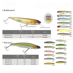 Nouveau design, <span class=keywords><strong>leurre</strong></span> <span class=keywords><strong>de</strong></span> <span class=keywords><strong>pêche</strong></span> <span class=keywords><strong>japonais</strong></span> pas cher en forme <span class=keywords><strong>de</strong></span> crayon à bulles - Product Image 1