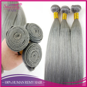Extensiones de Cabello Humano Virgen Brasileño Gris Plateado, Tejido para Trenzas, Cabello Natural, Marca Angels Fashion Darling - Product Image 4