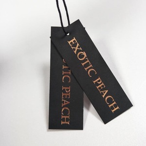 Giấy Bìa Cứng Sang Trọng In Thẻ, Nhãn Hiệu Quần Áo Hangtags Với Rose Gold Foil - Product Image 2