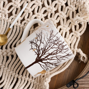 Uchome personalizado único Patrón de los ciervos de la Navidad Linda tazas de cerámica - Product Image 5