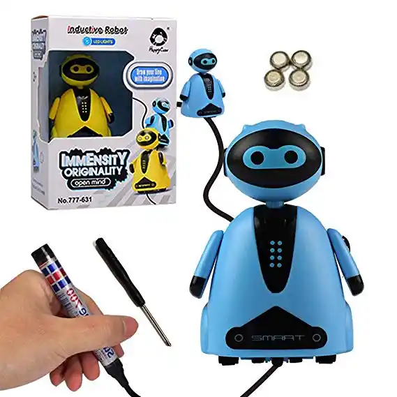 penna magica induttiva mini robot giocattoli seguire linee nere