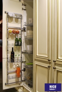 NICOCABINET Custom Classic <strong>Russian</strong> Beige Solid Wood Kitchen Cabinet Furniture Soft Smart Features Sink Faucet Drawer Slide <strong>Hinge</strong> - Product Image 4