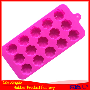 258 Nhà Máy Cổ Hoa Cúc Shape15 Khoang Silicon Ice Cube Khay, Silicon Sô Cô La Khuôn Nhựa Khuôn Hoa Hình Dạng Silicone - Product Image 5