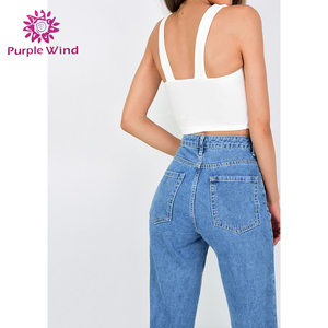 <span class=keywords><strong>Jeans</strong></span> de Mezclilla Vintage Personalizados OEM, <span class=keywords><strong>Jeans</strong></span> de Cintura Alta para <span class=keywords><strong>Mujer</strong></span>, Estilo Mamá, Gran Venta - Product Image 3