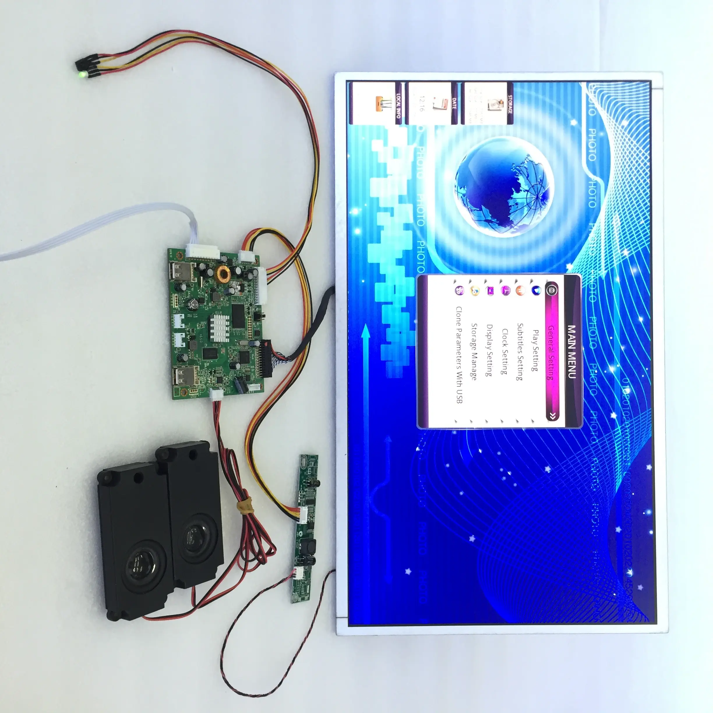 TV HDM VGA AV LVDS controlador 21,5 "FHD TFT LCD panel módulos Placa de control LCD