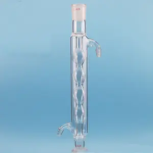 250mm 1000mm LABORATOIRE Condenseur En Verre Avec Enroulé/fondue/chambre à Air bombée