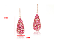 Pendientes plata granate inicial moda mujer Alibaba Alemania lágrima colección