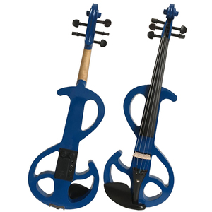 Precio al por Mayor, Violín Eléctrico Aiersi de 5 Cuerdas Hecho a Medida, Color Azul, Violines Eléctricos Sólidos, Instrumentos de Cuerda en Venta - Product Image 4