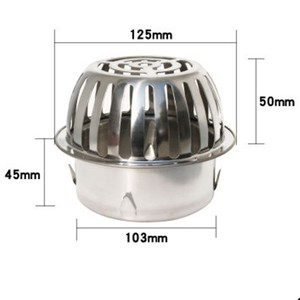 Drenaje de Acero Inoxidable de Gran Flujo para Jardín Exterior, Drenaje de Piso para Balcón con <span class=keywords><strong>110</strong></span> Tubos - Product Image 3