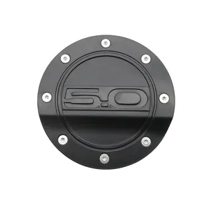 Cubierta de tanque de combustible para coche, accesorios para coche, para Ford Mustang GT 2015, color negro mate, gofrado, puerta de combustible de Gas Comp, serie 2018-5,0