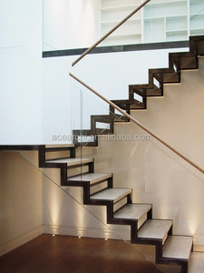 การผลิตของจีนที่กำหนดเองbifurcatedตรงบันไดที่มีการออกแบบที่ทันสมัยไม้treads - Product Image 4